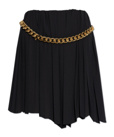 Shop Balenciaga Chain Skirt In Black