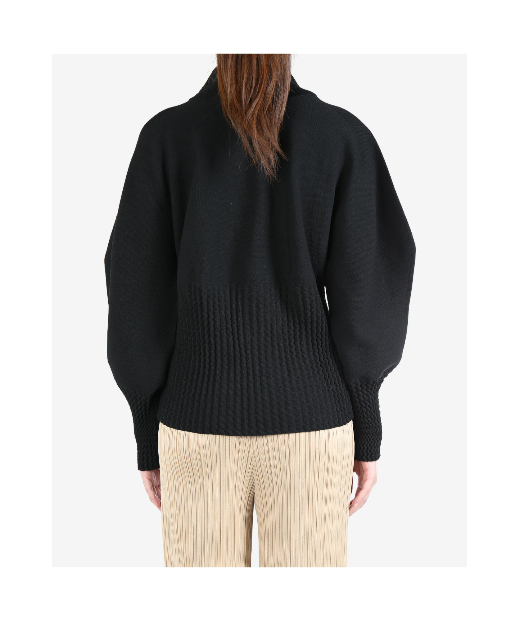 Shop Issey Miyake High-neck Jacket In Black