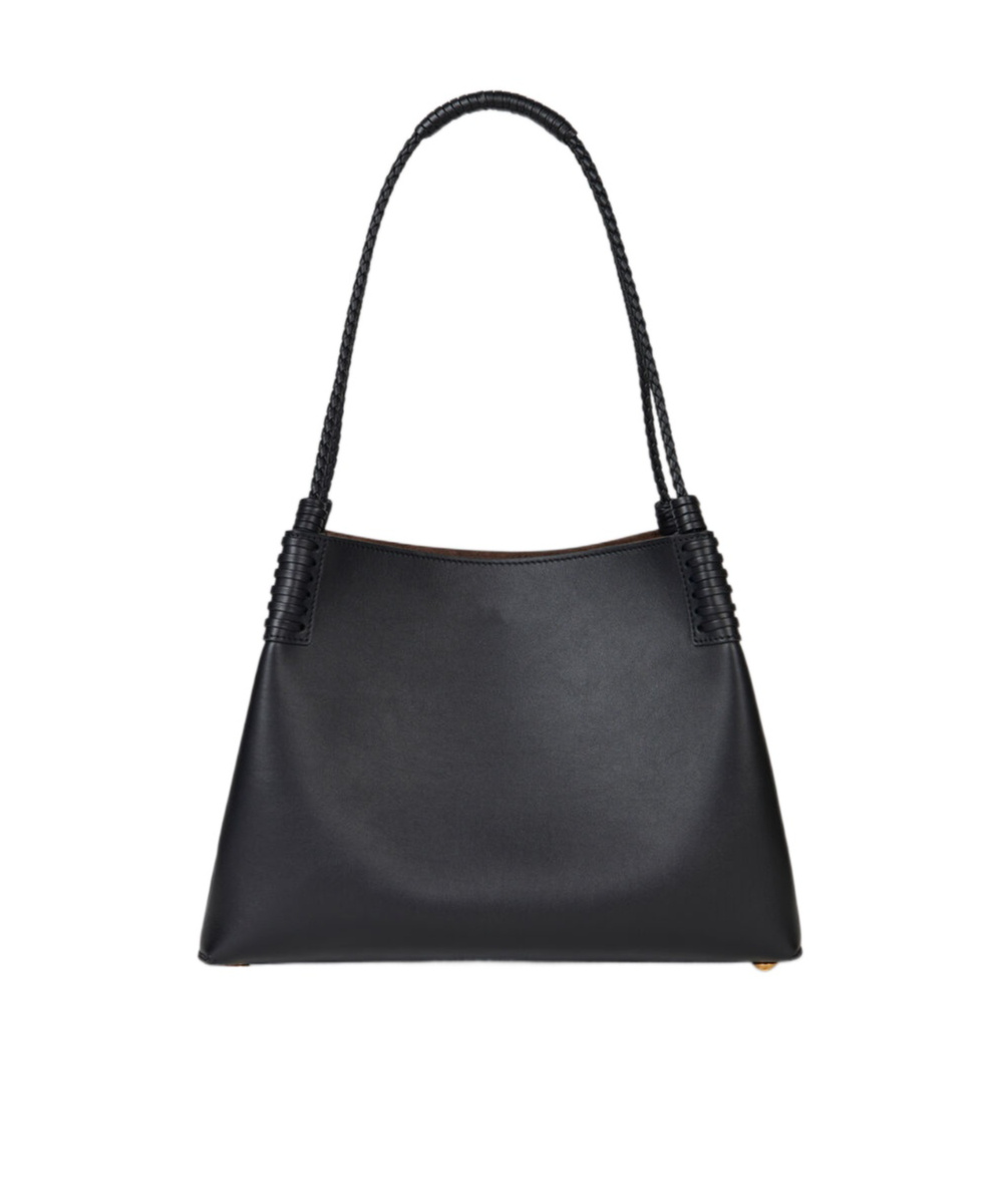 Etro 'libra' Black Shopper With Tone On Tone Pegaso Motif In Black