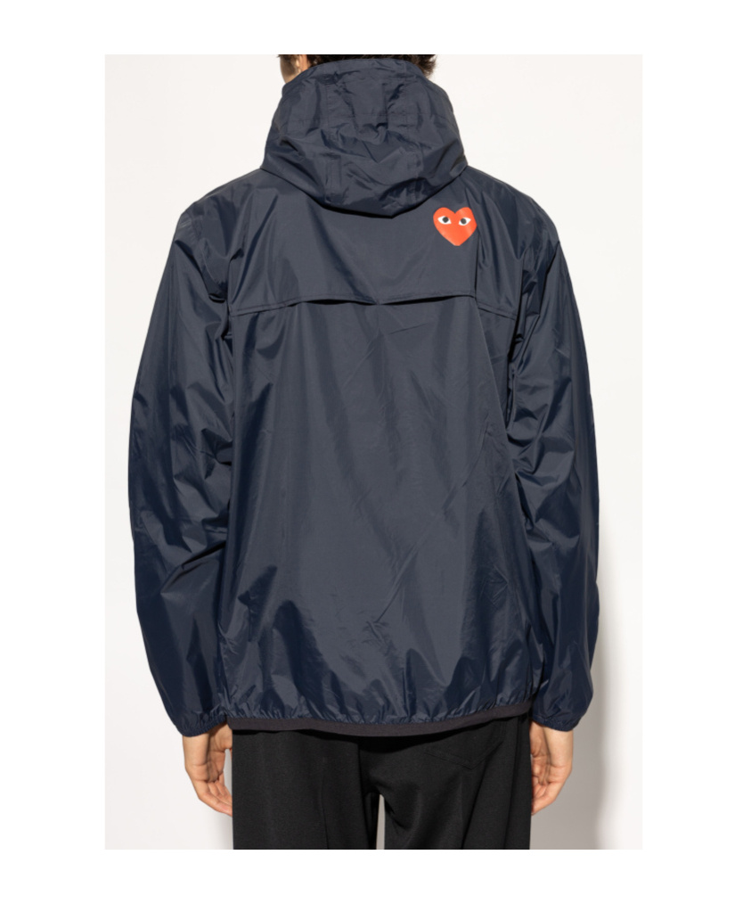 Comme Des Garçons Play X K-way Heart-patch Lightweight Jacket In Black