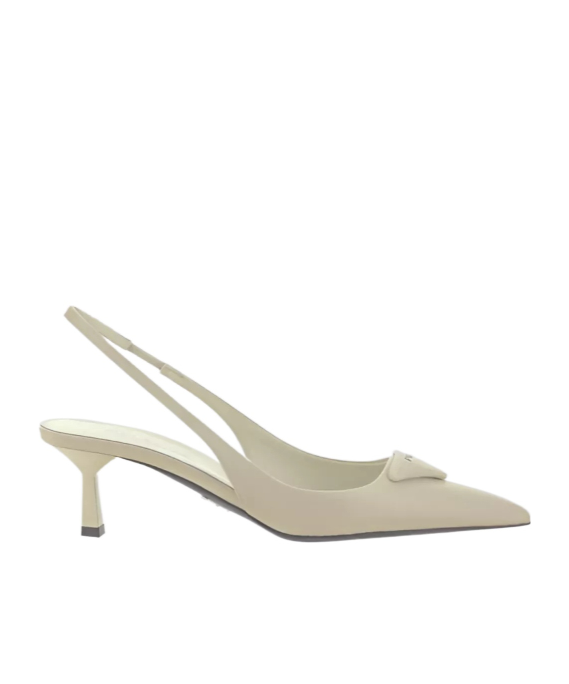 Prada Logo High-heeled Sandals In Nude