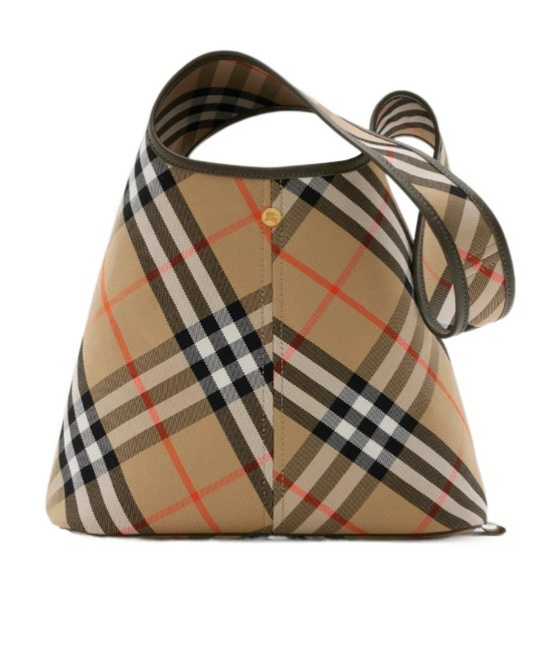 Burberry Small Check-pattern Shoulder Bag In Multicolor