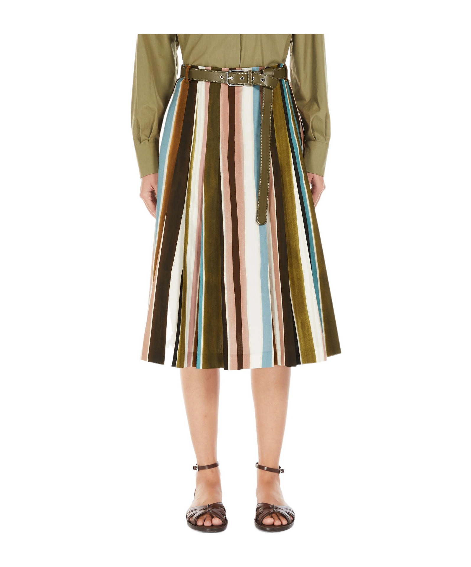 Max Mara Patterned Half-length Skirt In Multicolor