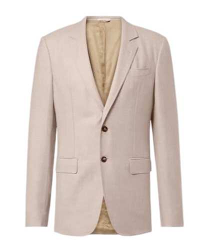 Gabriela Hearst Irving Wool And Cashmere Flannel Suit Jacket In Neutral
