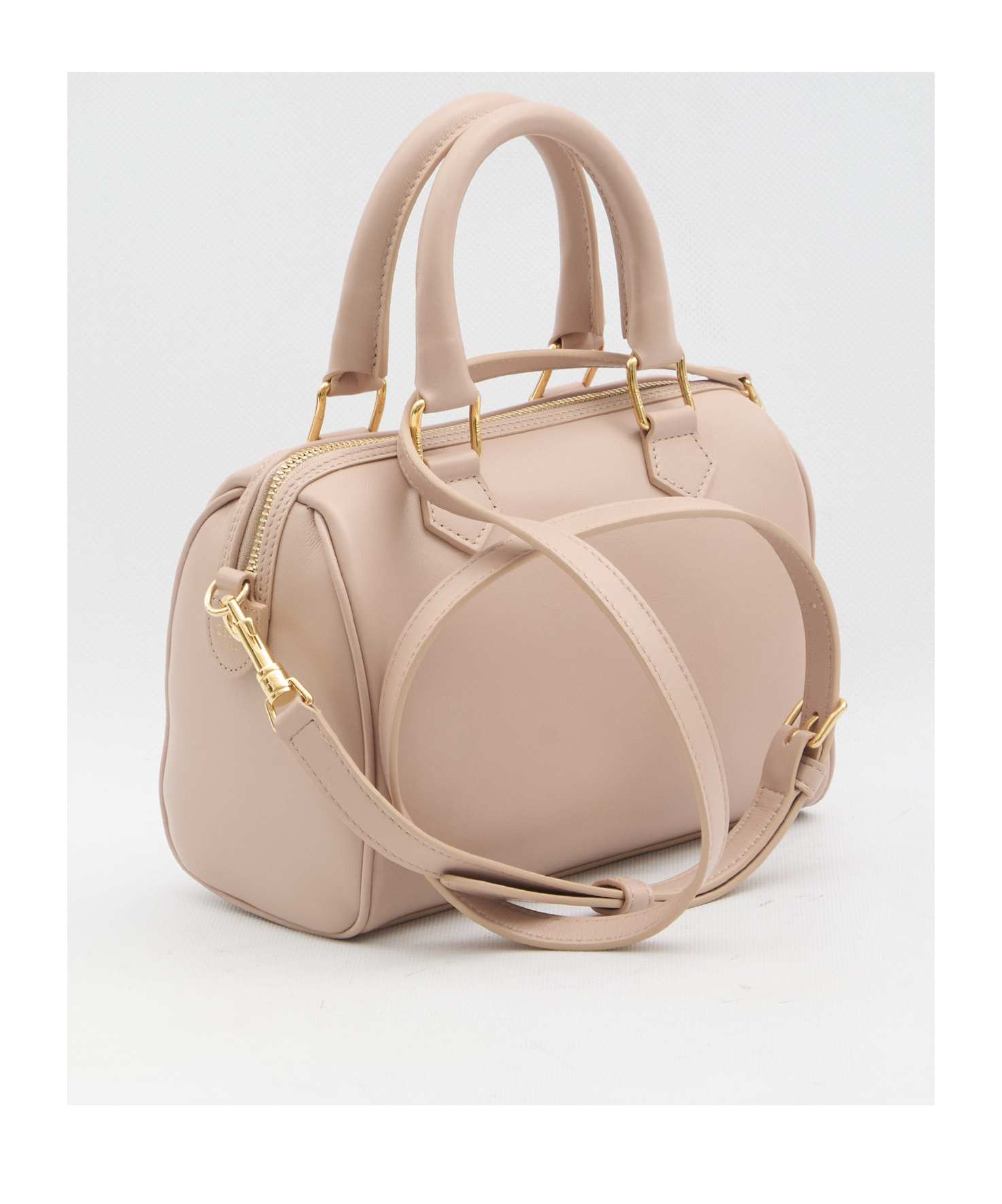 Celine Logo Shoulder Bag In Nude
