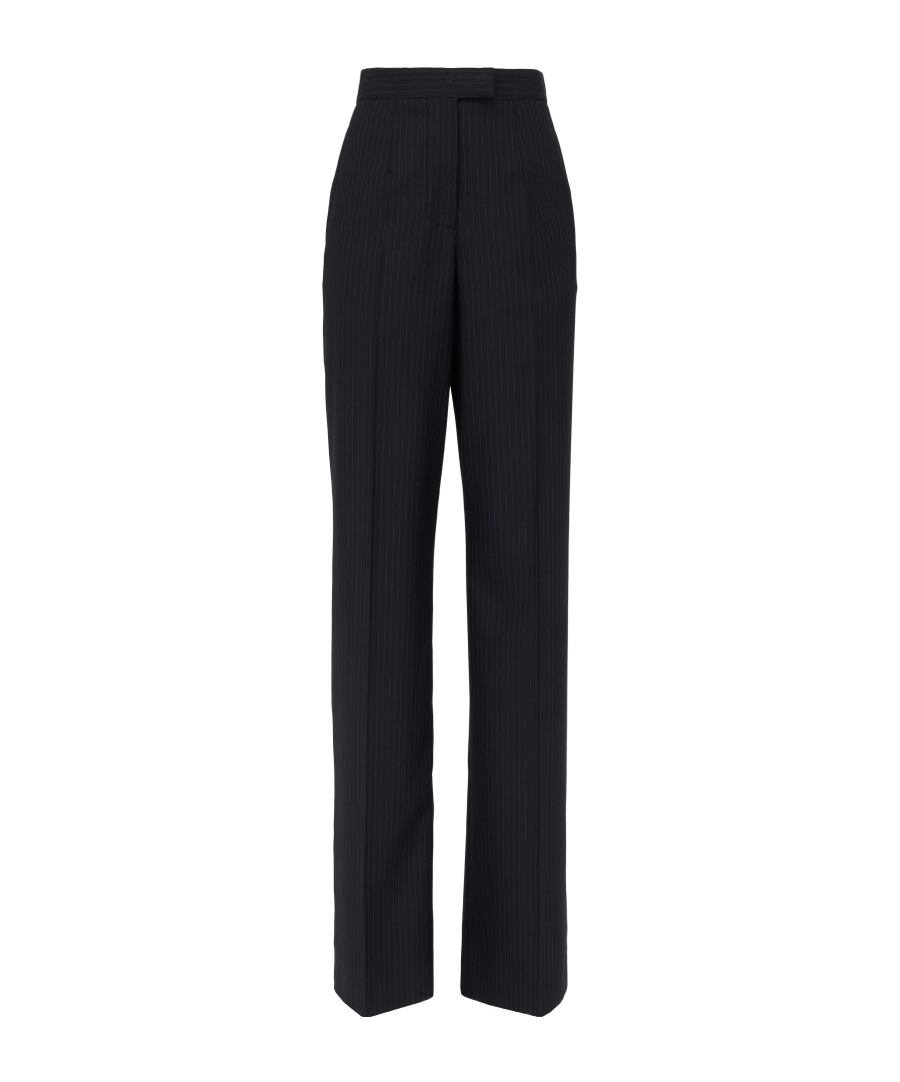 Alexander Mcqueen Pinstripe Tailored Wool Trousers In Black