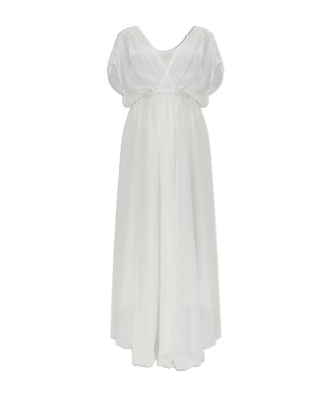 Forte Forte Sheer-overlay Maxi Dress In White