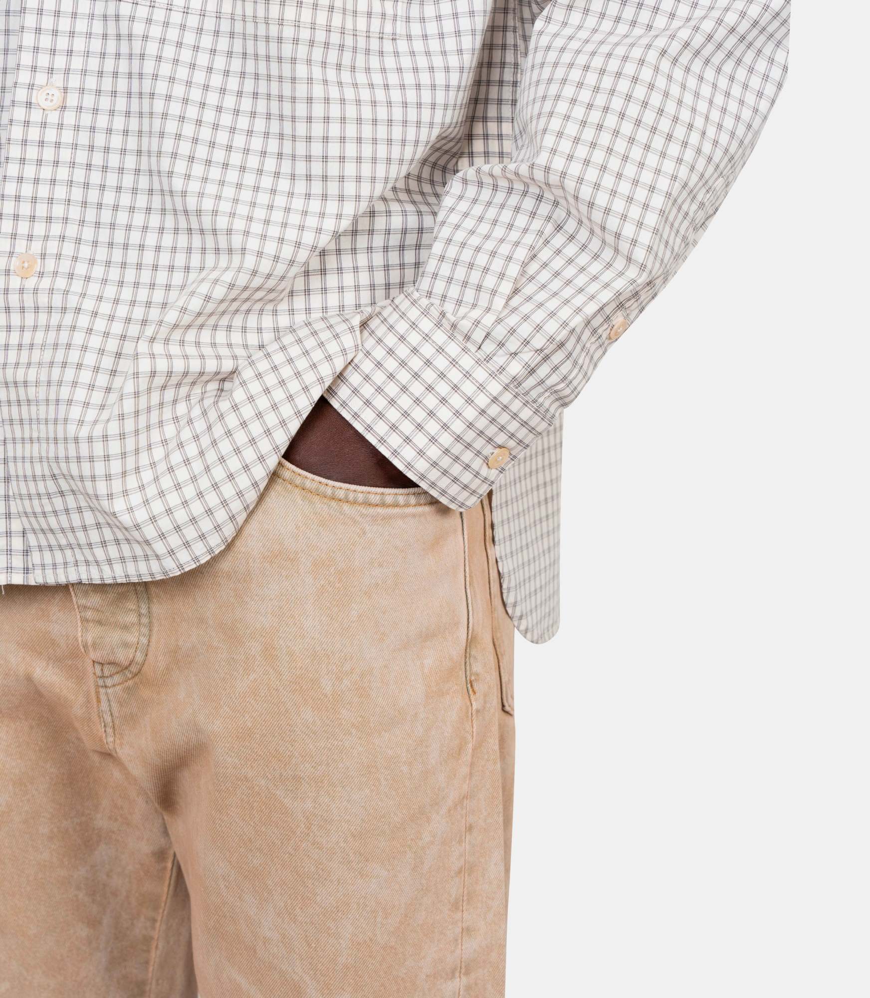 Sunflower Belt Loop Denim Trousers In Neutral