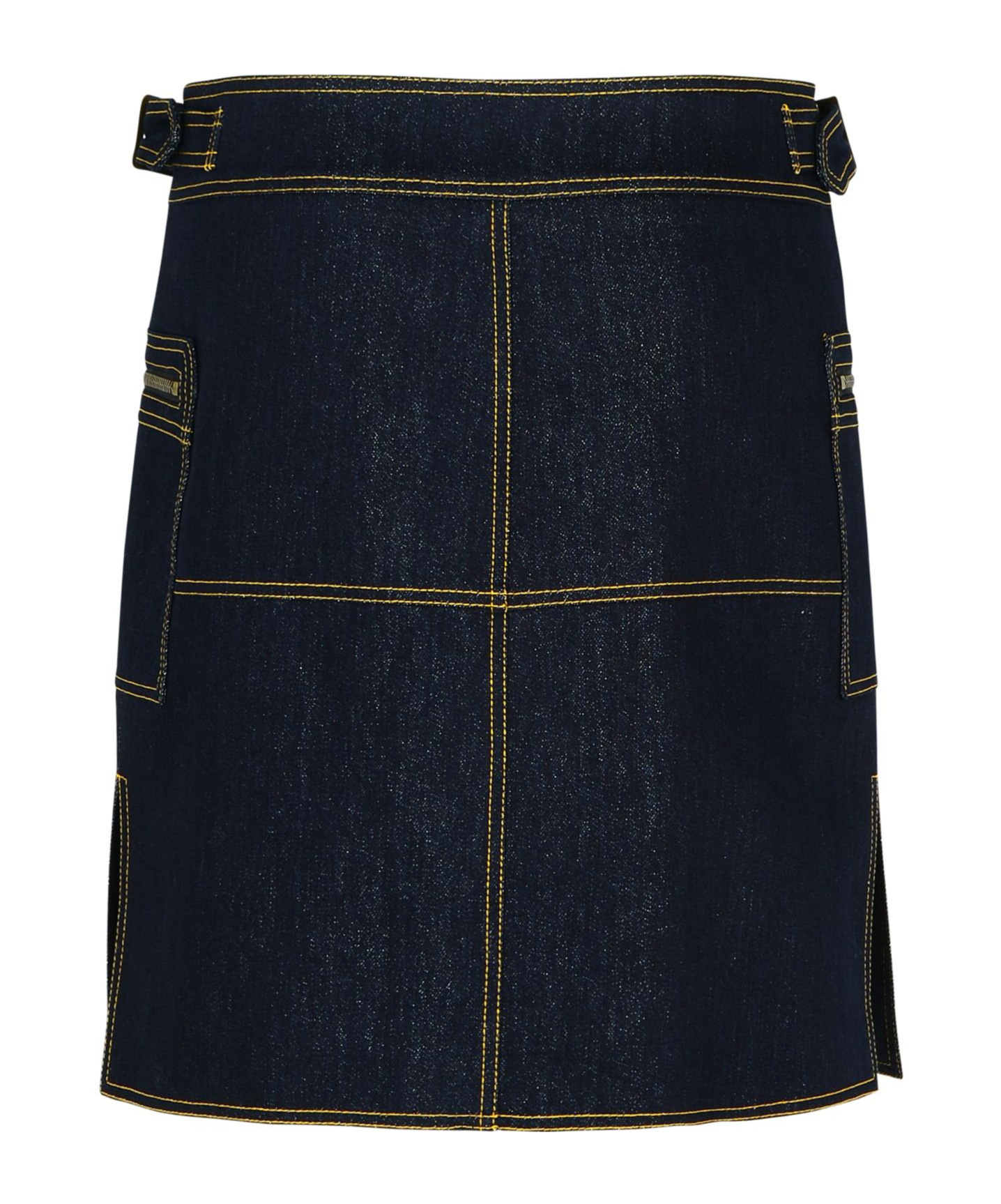 Shop Etro Contrast-stitched Denim Mini Skirt In Black