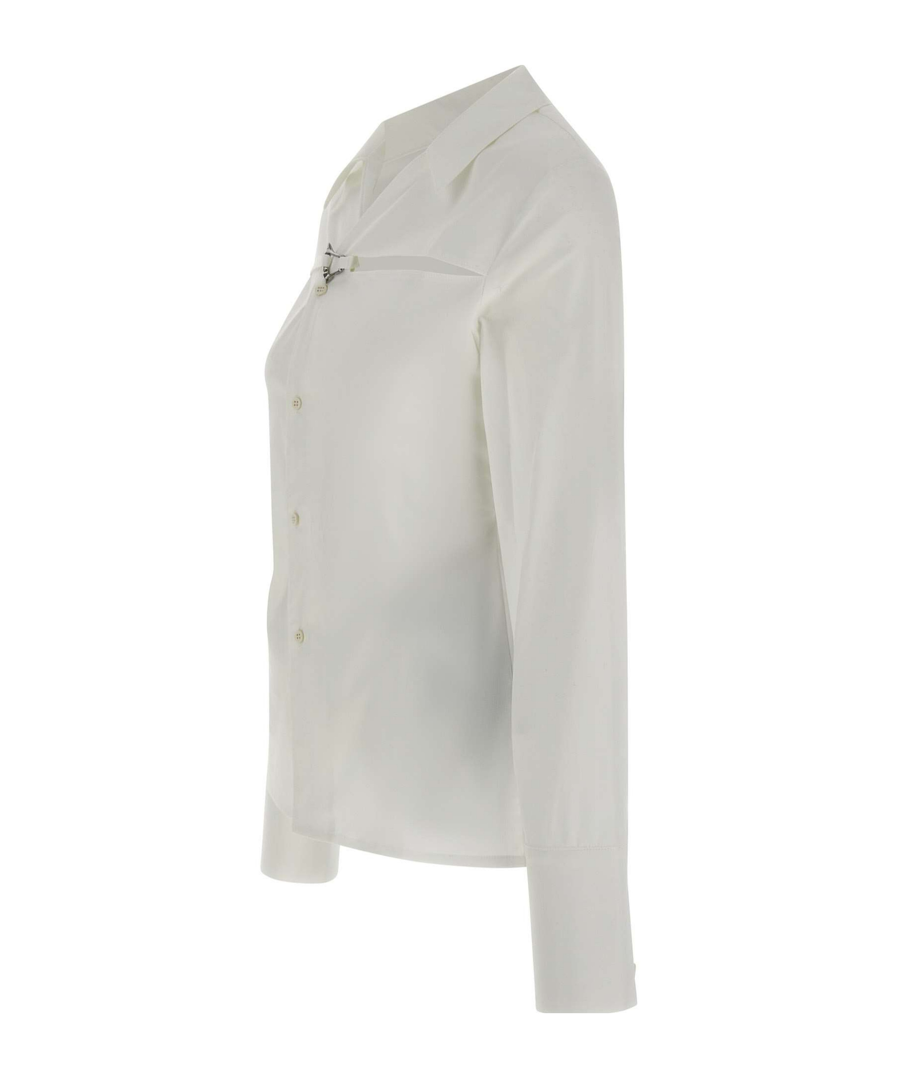 Heliot Emil Asymmetric Buckle Blouse In White
