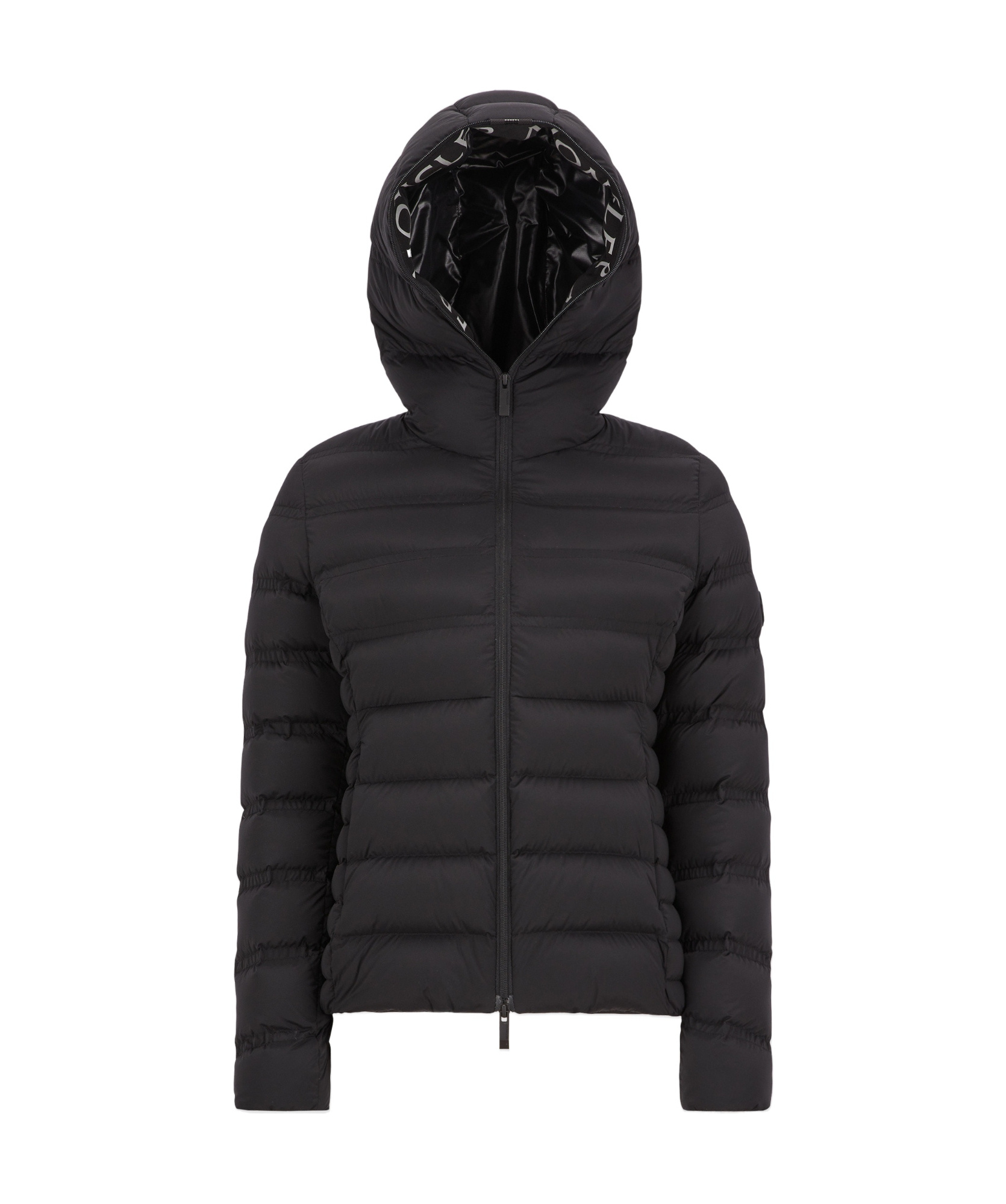 Moncler Women Alete Hooded Short Down Jacket In Black