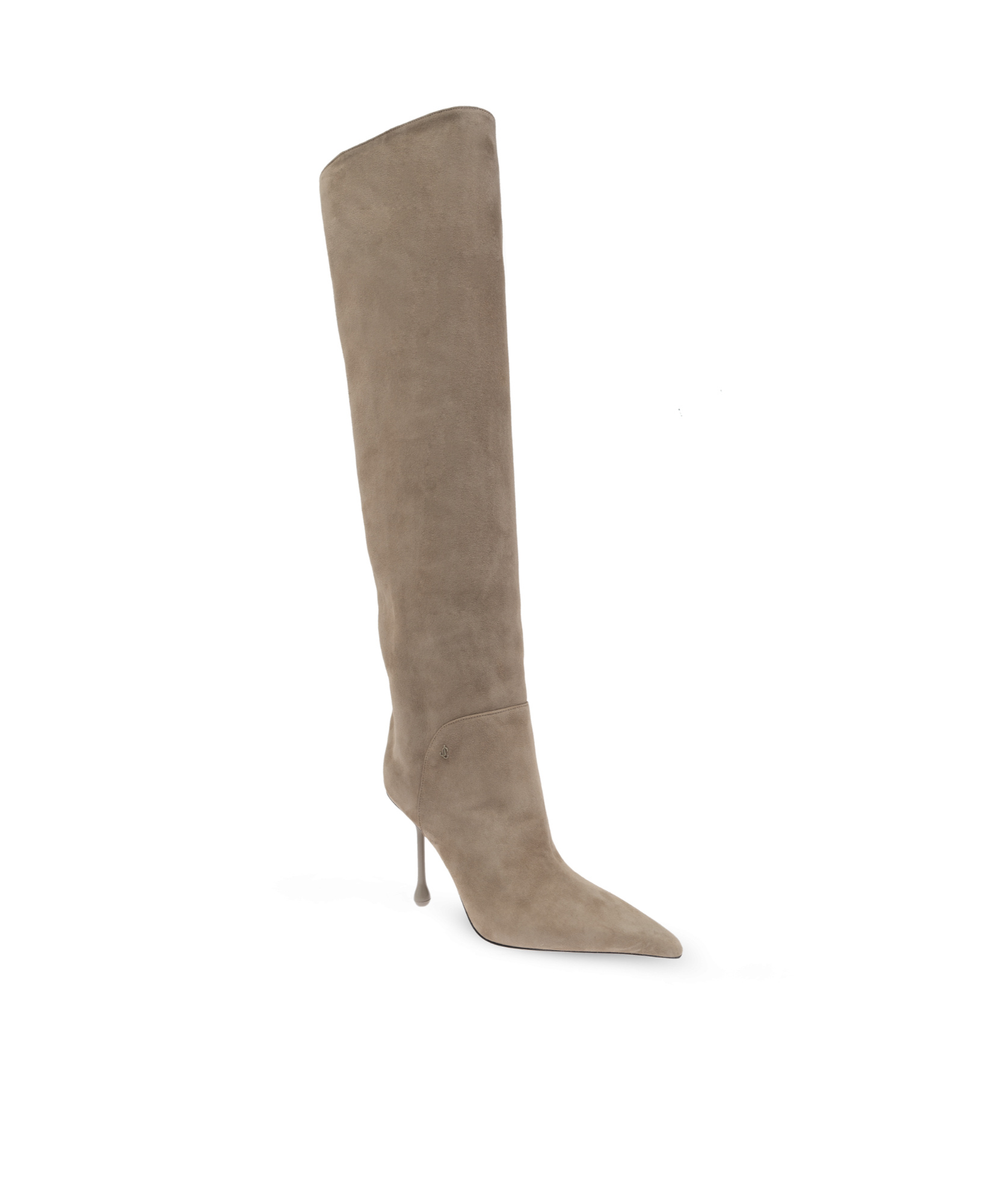 Shop Jimmy Choo Cycas 95mm Suede Boots In Gray