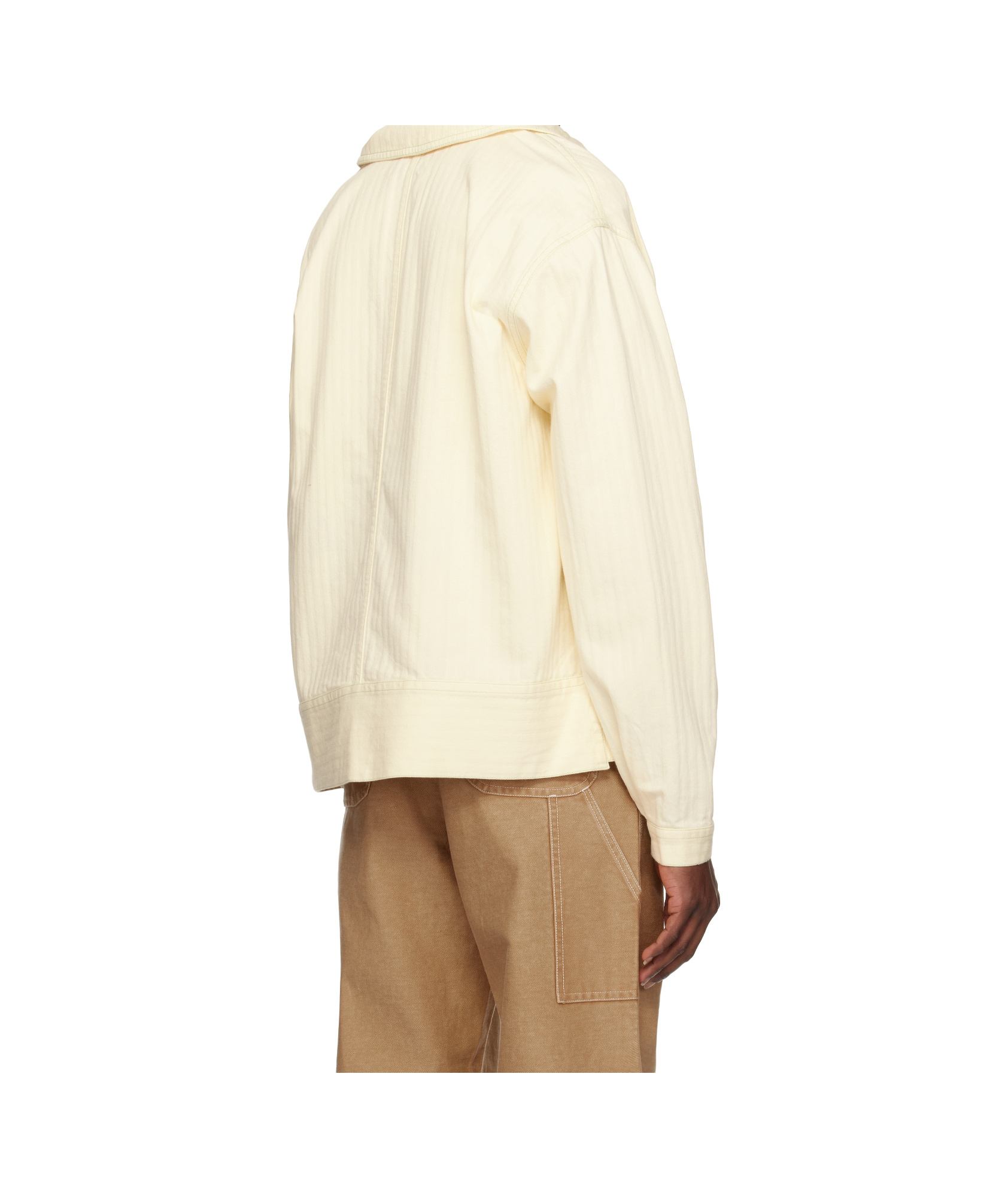 Bode Boxy Cotton Jacket With Button-up Front In White