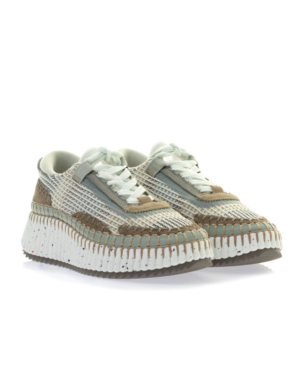 Shop Chloé Nama Sneakers In Green