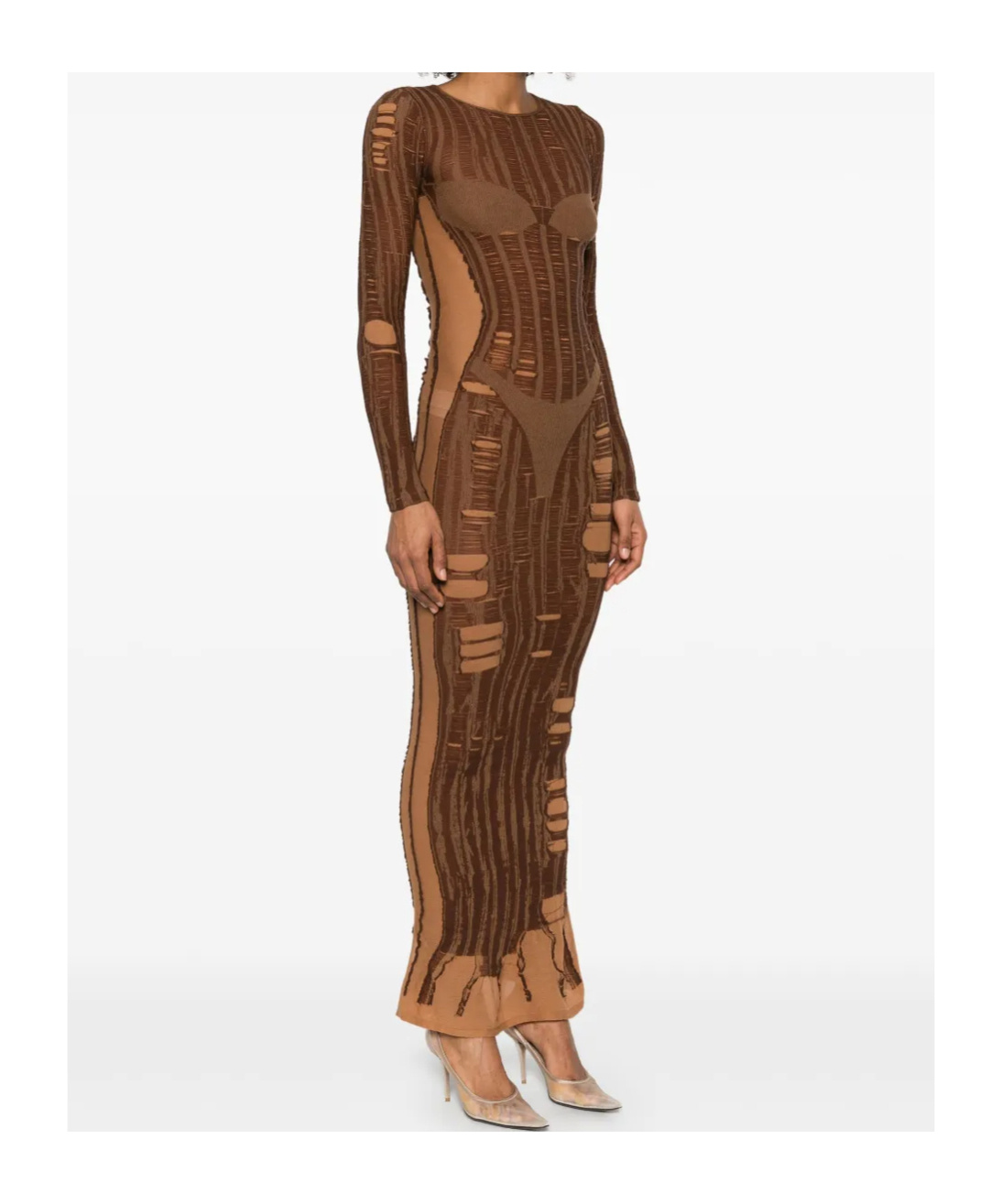Diesel Long M-calimera Dress In Brown