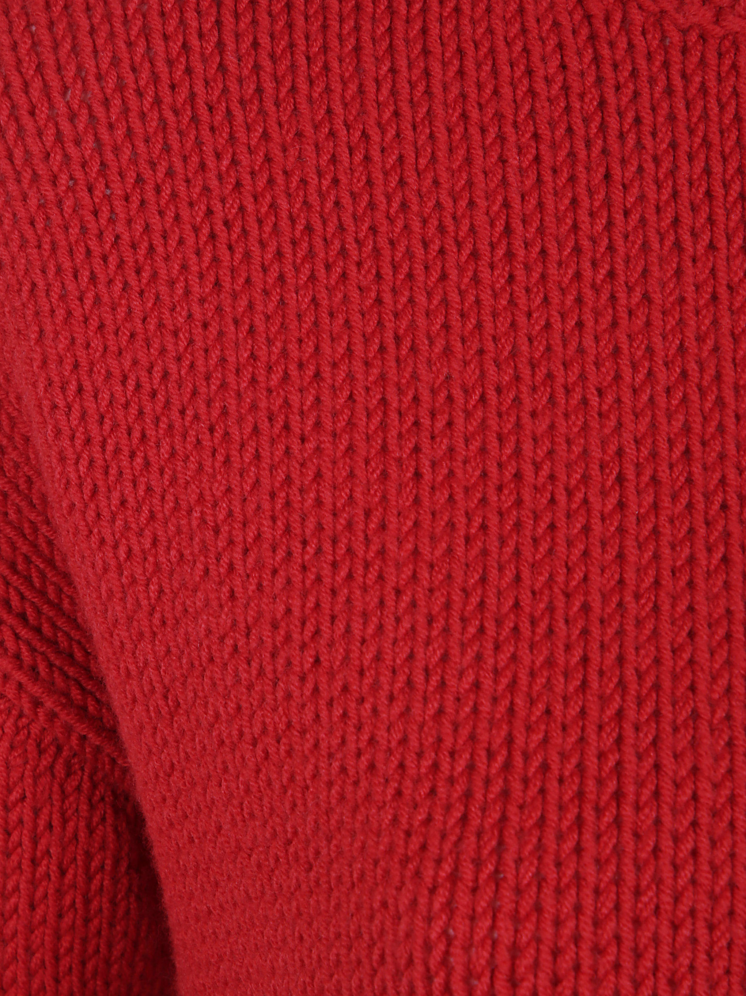 Baserange Ribbed Boat Neck Sweater In Red