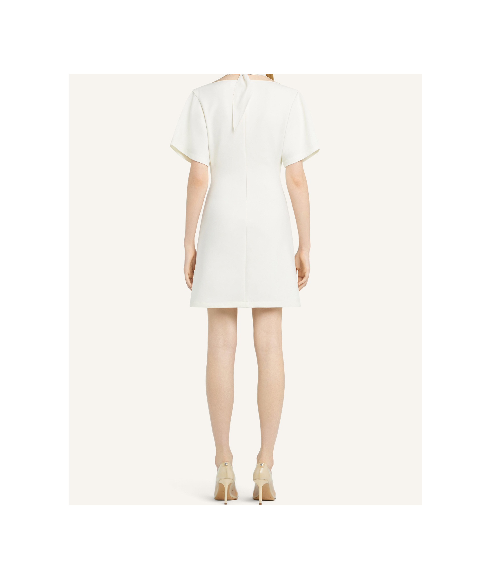 Shop Courrèges Scarf Dress In Traditional White