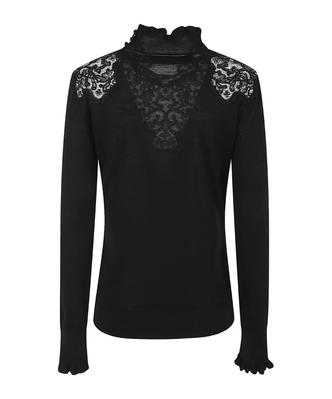 Ermanno Scervino Long Sleeve Sweater In Black