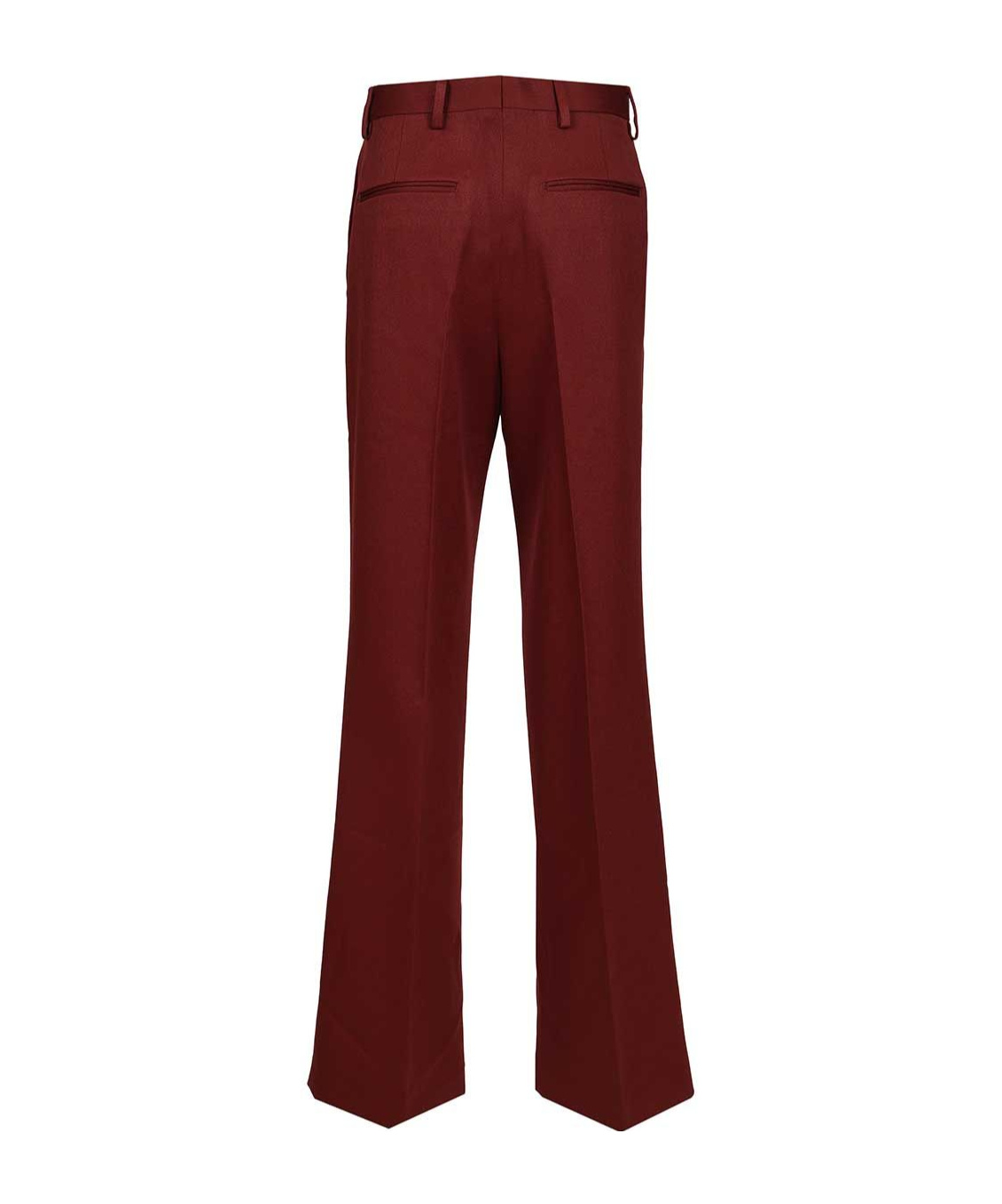 Dries Van Noten Pleated In Shiny Wool Trousers Bordeaux In Brown