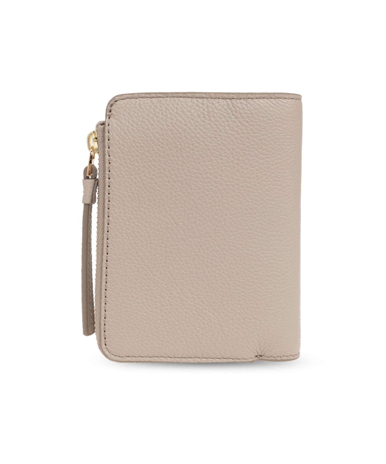 Tory Burch Leather Wallet With Logo In Nude