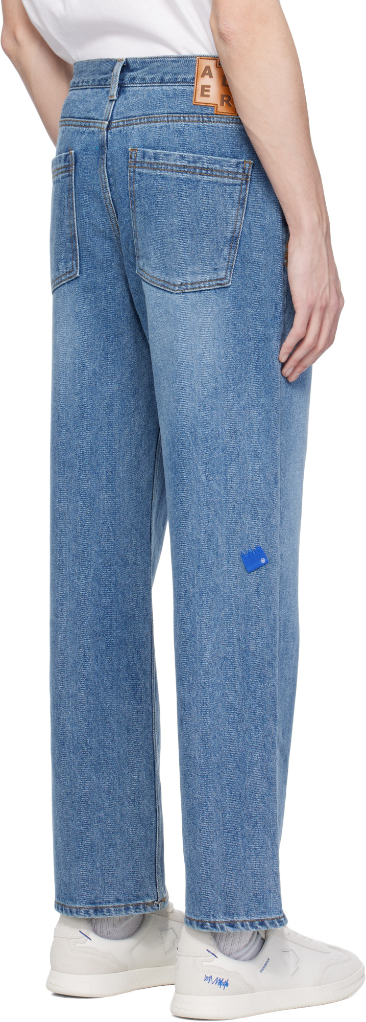 Ader Error Jeans With Belt Loops In Blue