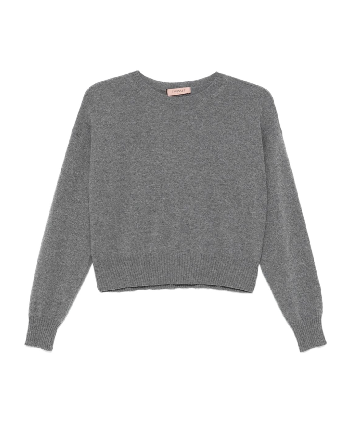 Twinset Round Neck Sweater In Gray