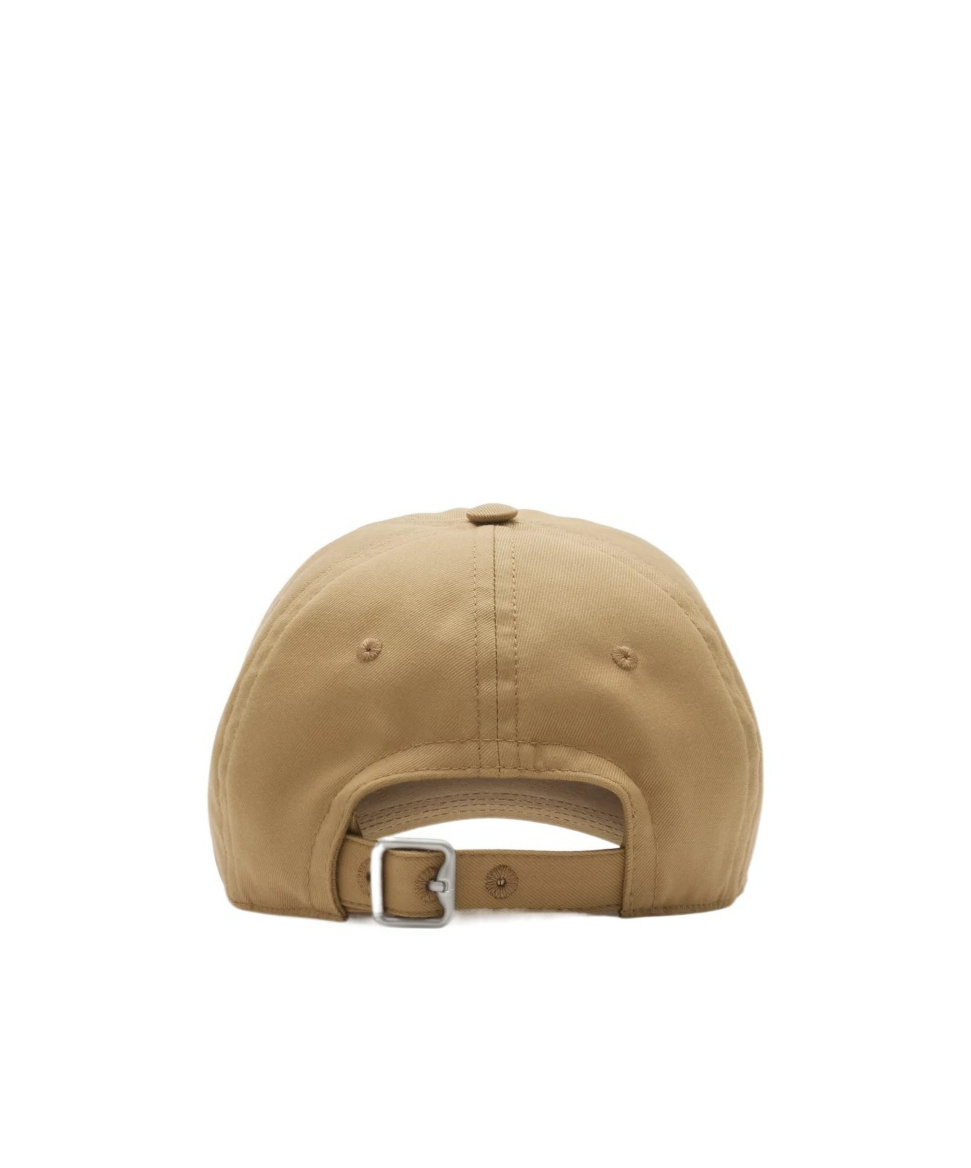 Burberry Beige Ekd Cotton Blend Baseball Cap In Nude