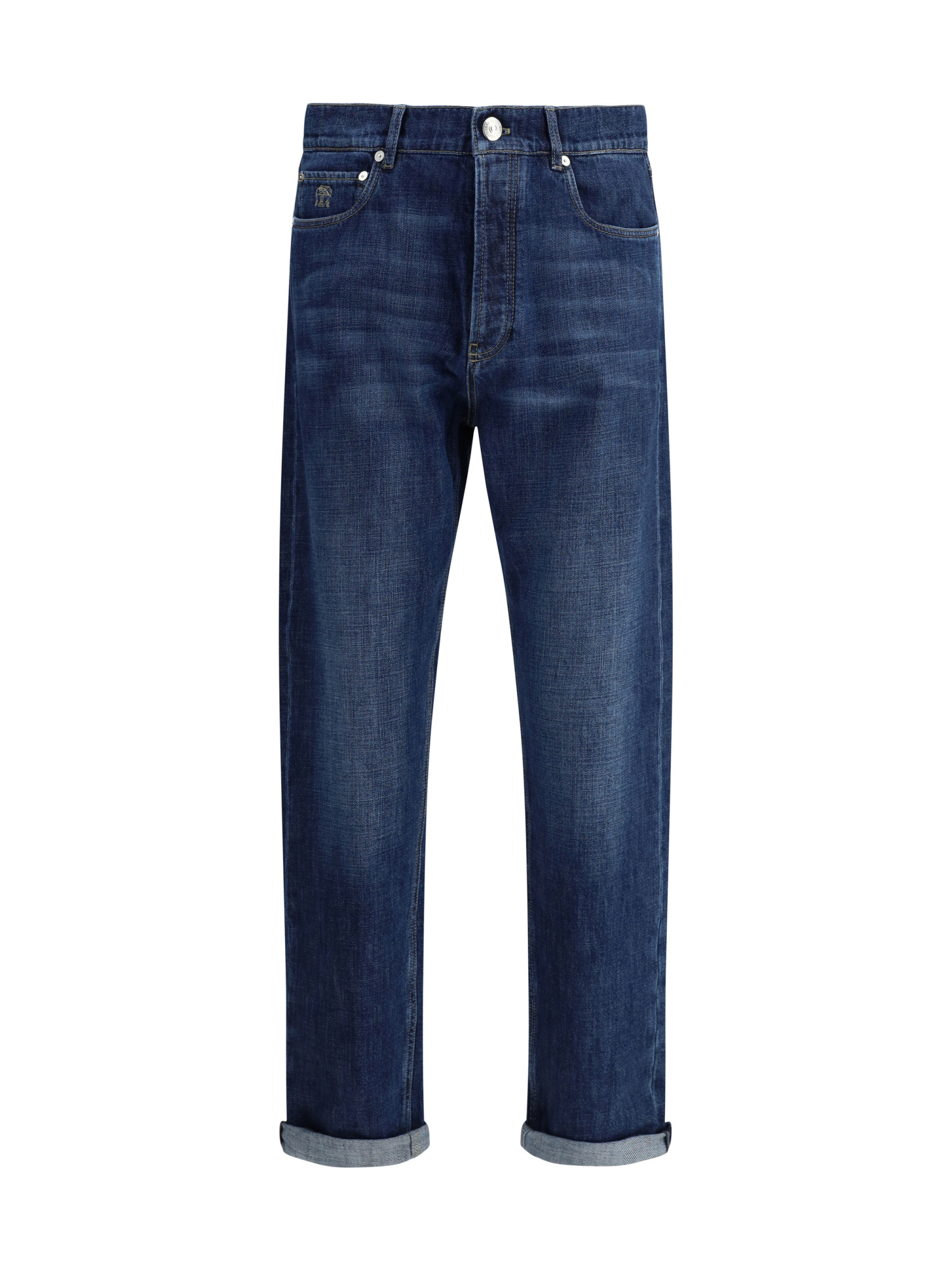 Brunello Cucinelli Camicia Twisted In Seta Dry Marrone In Blue