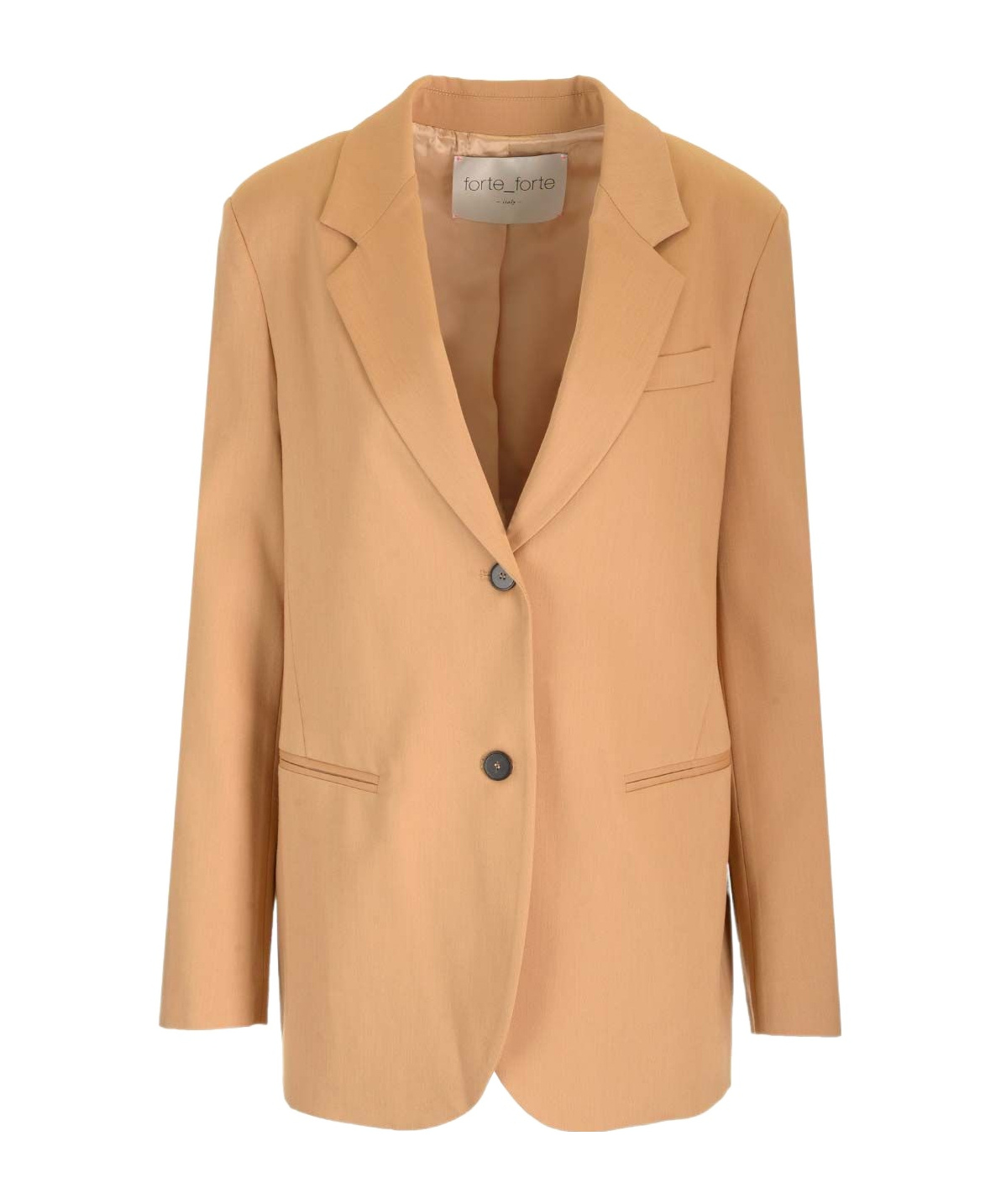 Forte Forte Long-sleeved Suit Jacket In Beige