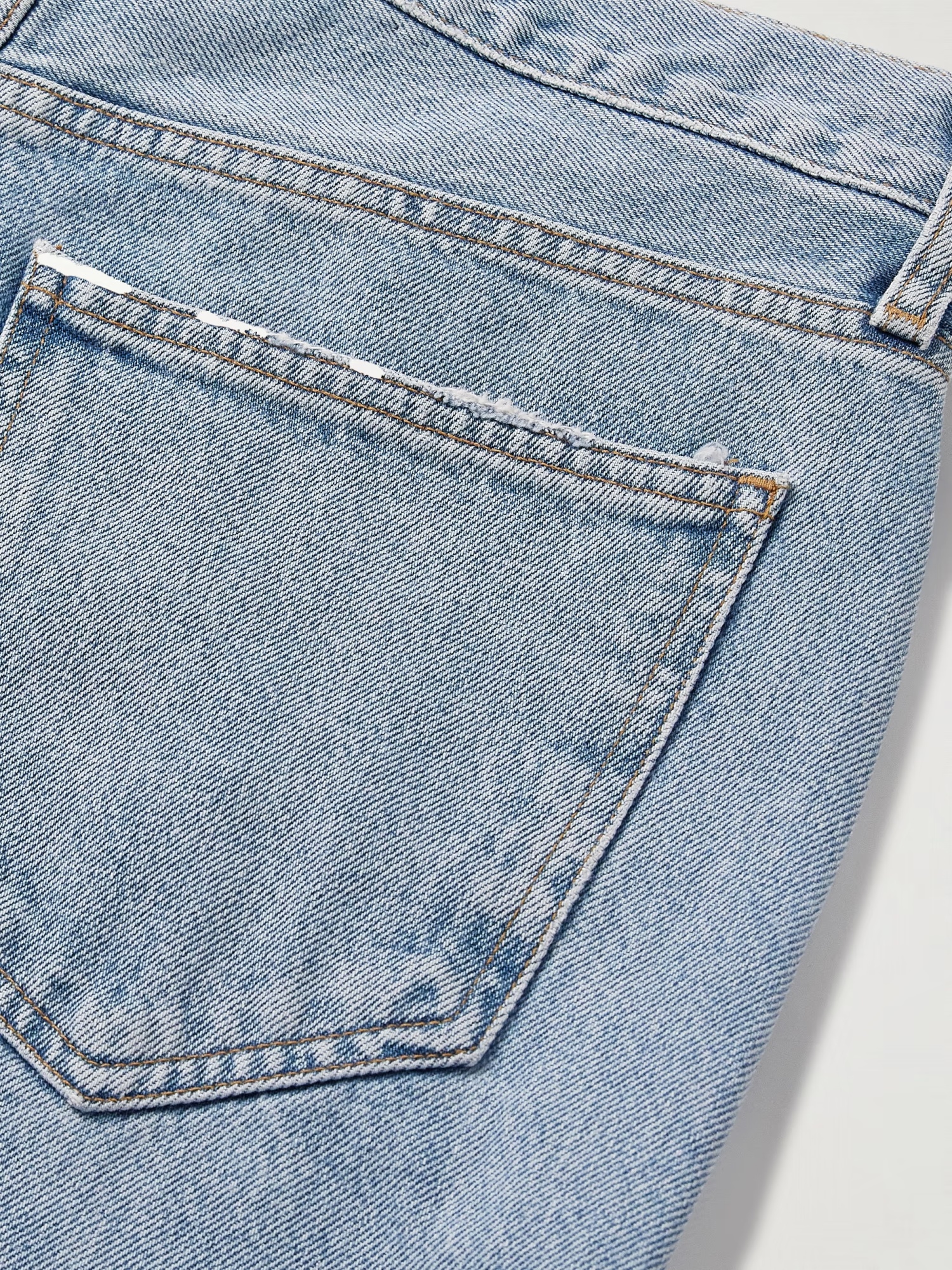 Agolde Denim Trousers With Belt Loops In Blue