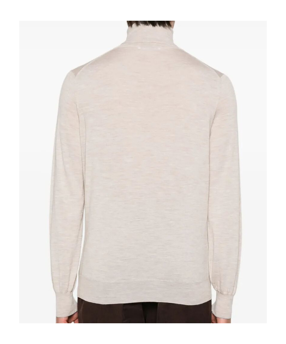 Brunello Cucinelli Men Turtle-neck Fine Gauge Sweater In Neutral