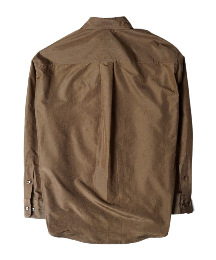 Lemaire Relaxed Long-sleeved Shirt In Brown