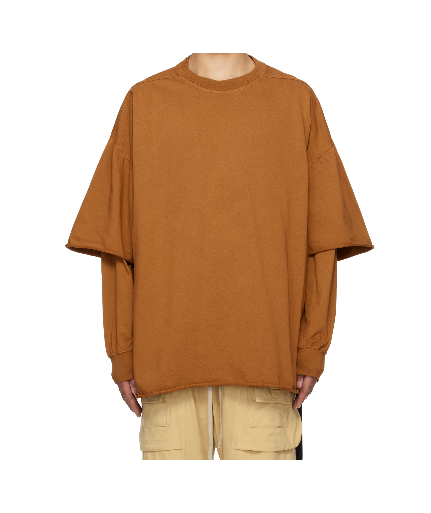 Shop Rick Owens Drkshdw Hollywood Tommy Hustler Sweat T-shirt In Brown