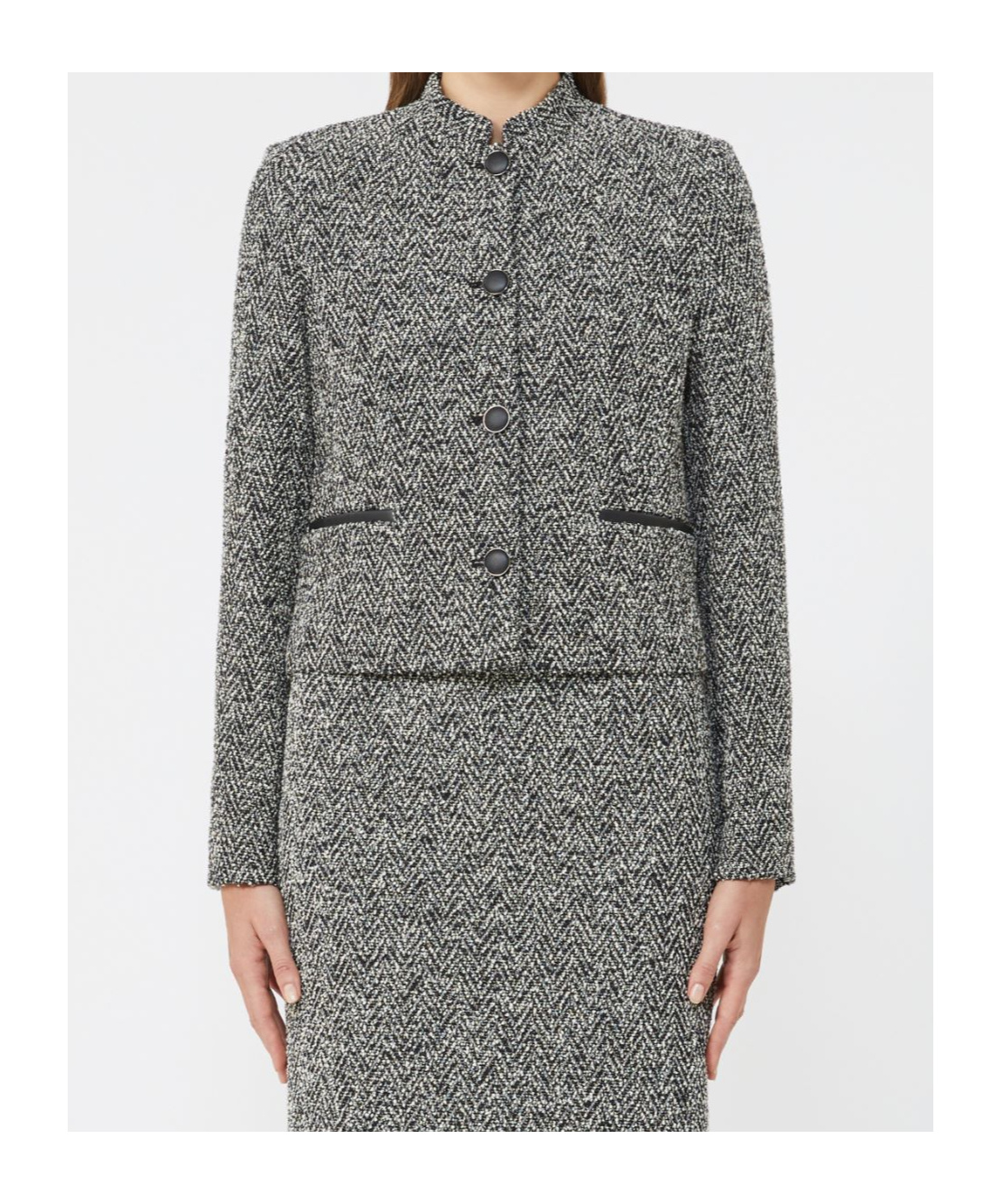 Max Mara Donald Cotton And Wool-blend Jacket In Gray