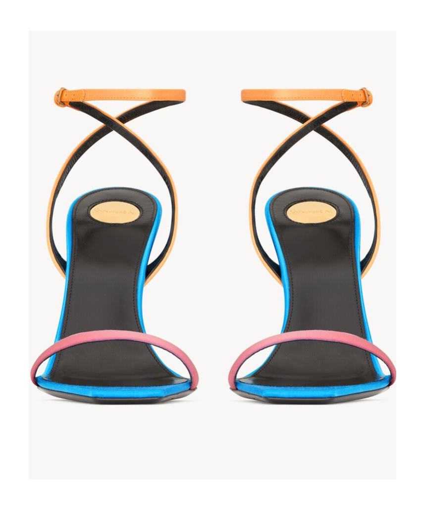 SAINT LAURENT DOMINIQUE SANDALS IN SATIN CREPE