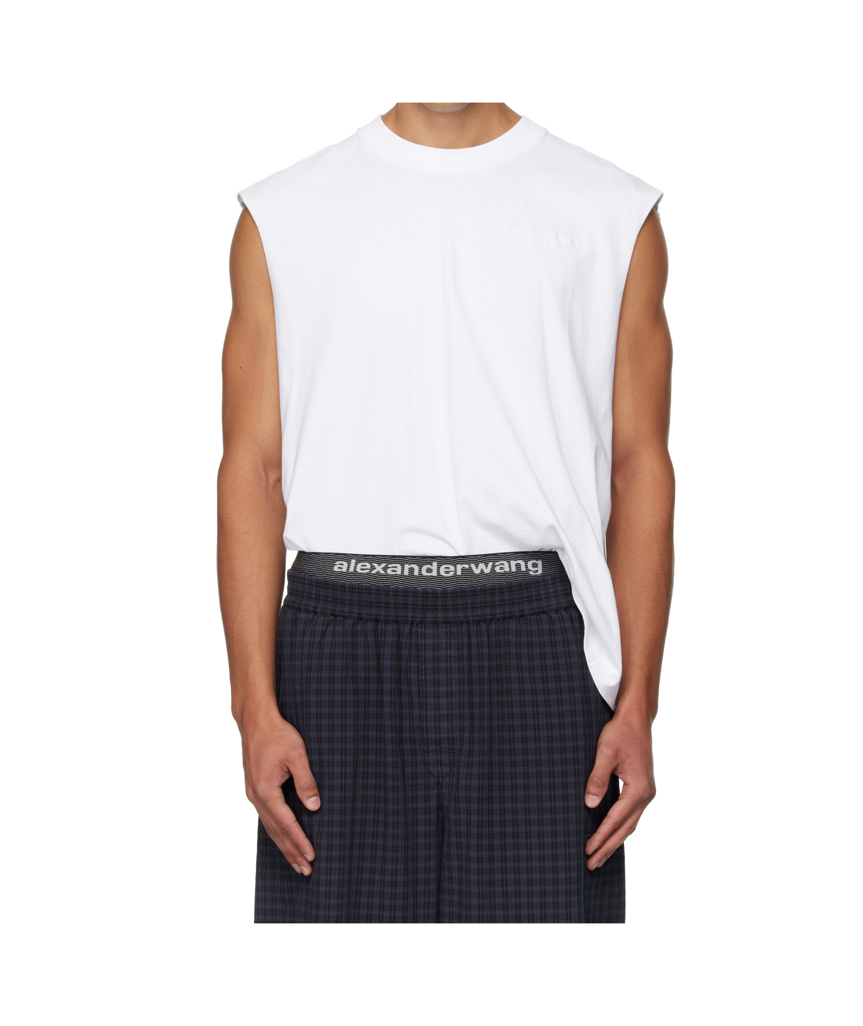 Alexander Wang Cropped Tank Top In White