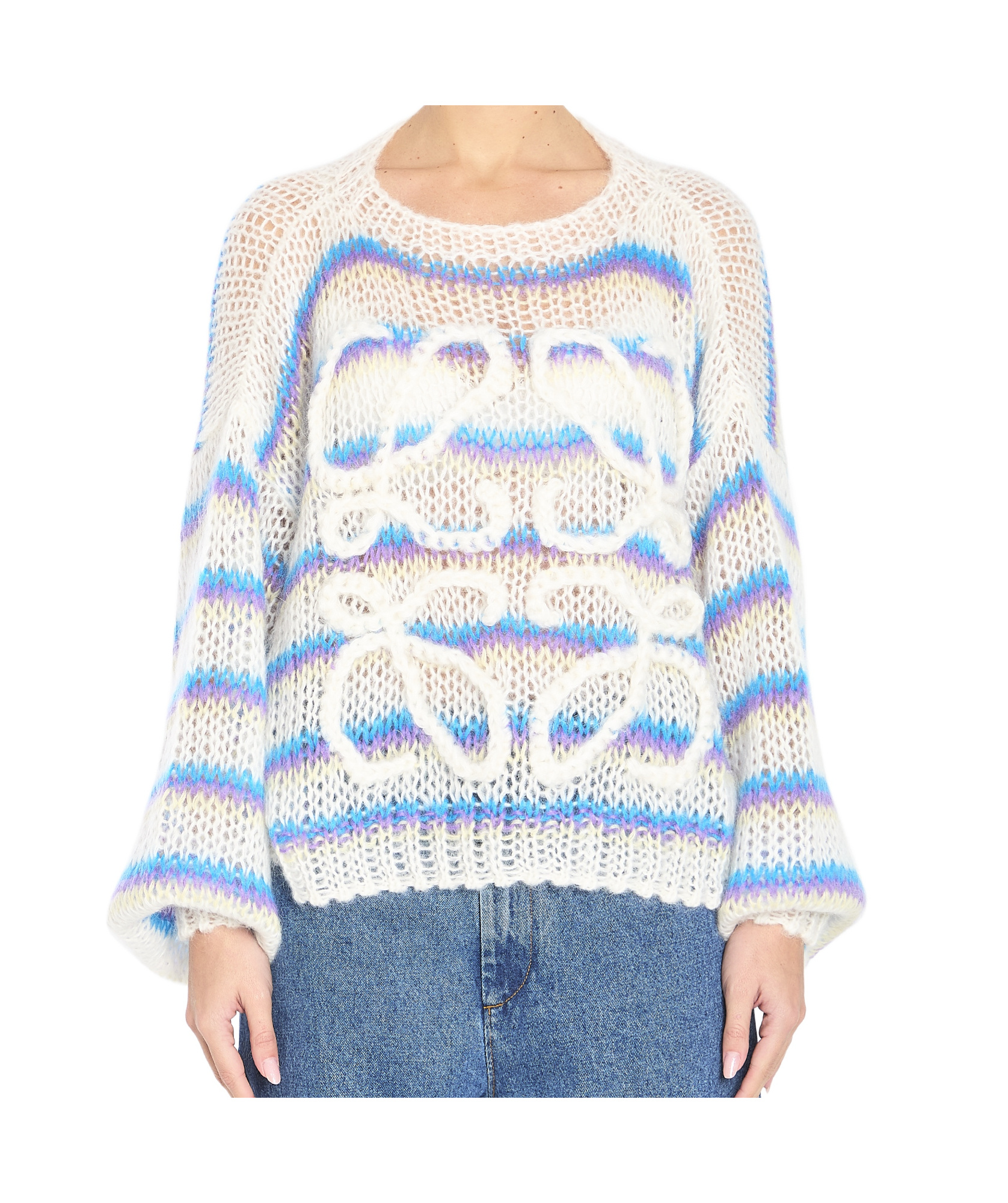 Shop Loewe Anagram Jumper In White