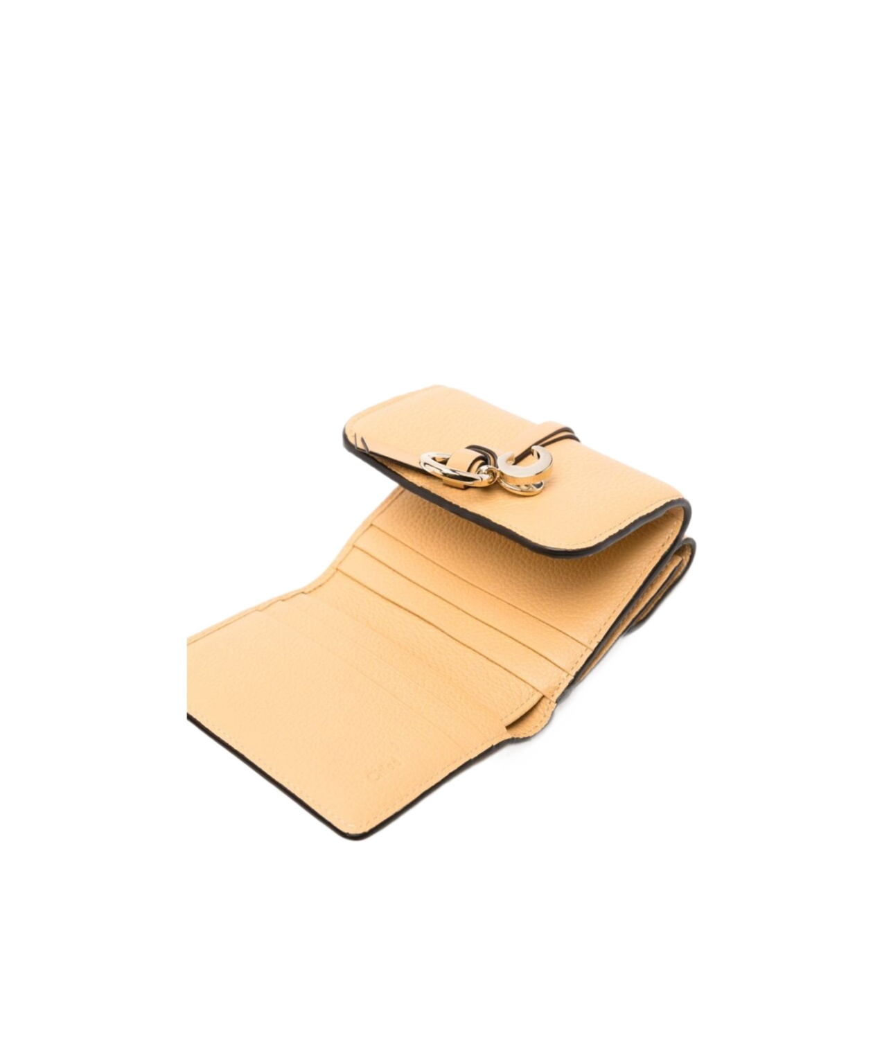 Chloé Logo Trifold Wallet In Nude
