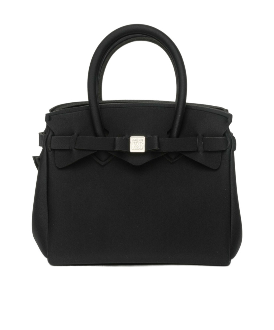 Save My Bag Logo Handbag In Black