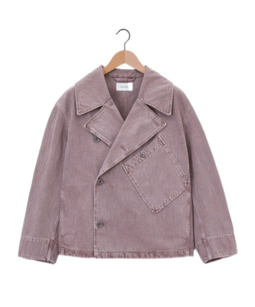 Lemaire Dispatch Denim Jacket In Gray