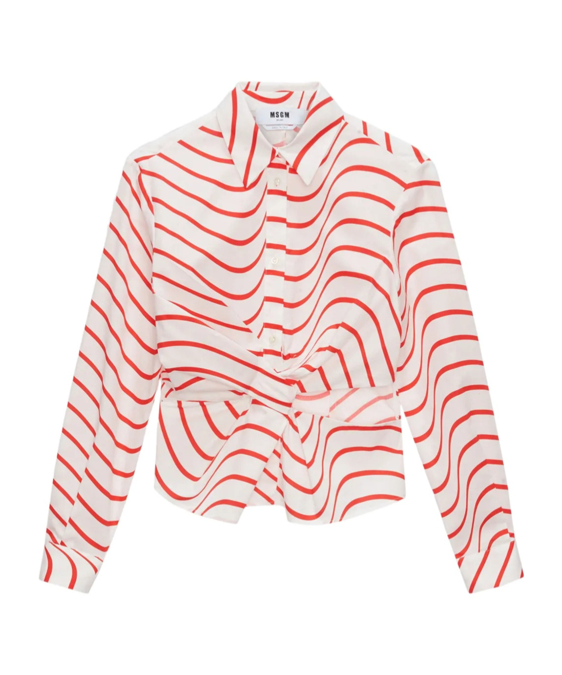Msgm Printed Blouse In Red
