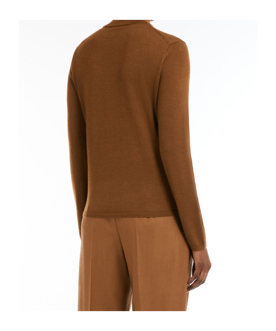 Max Mara Turtleneck Long-sleeved Jumper In Brown