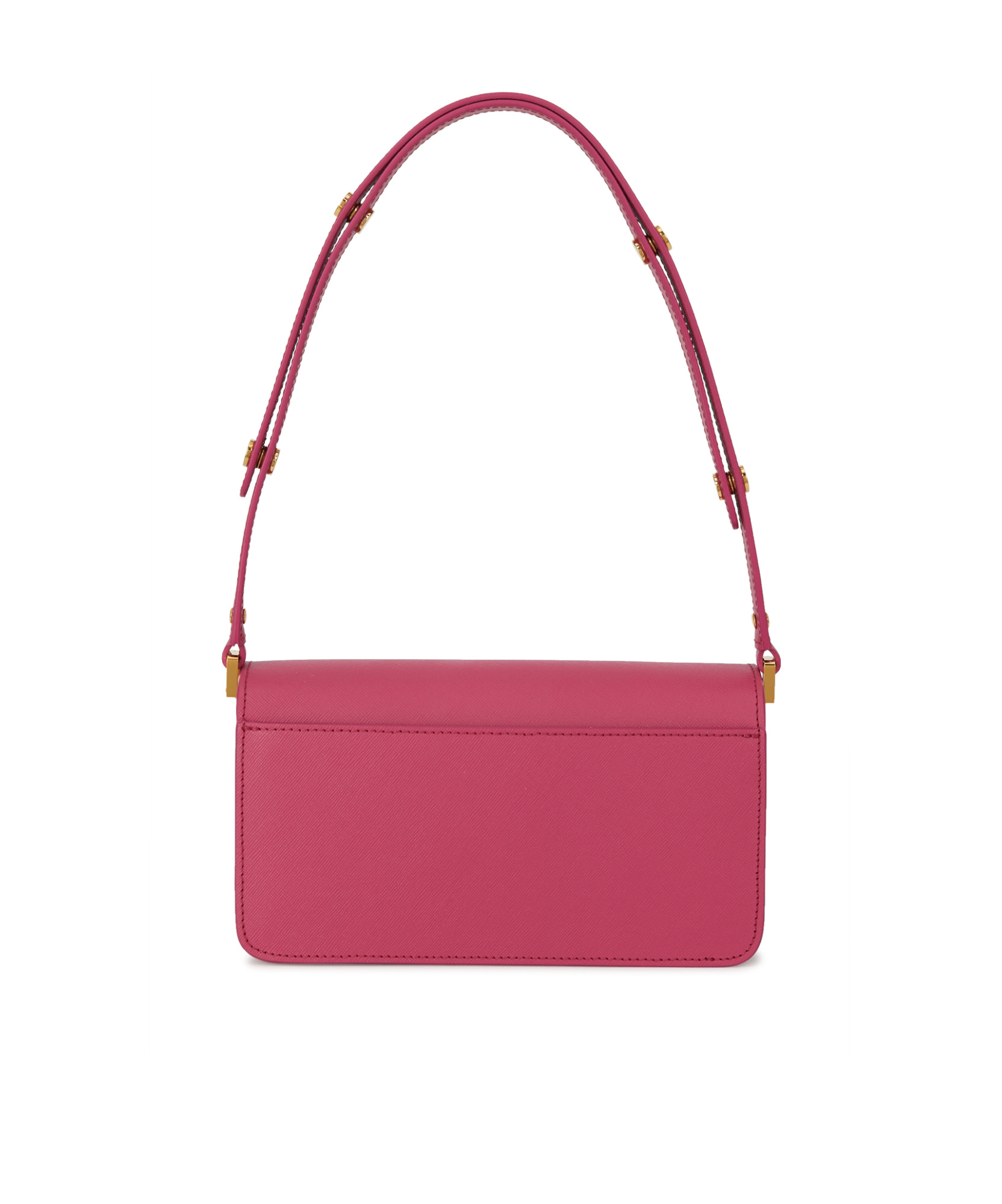 Marni Trunk E/w Foldover Top Shoulder Bag In Red