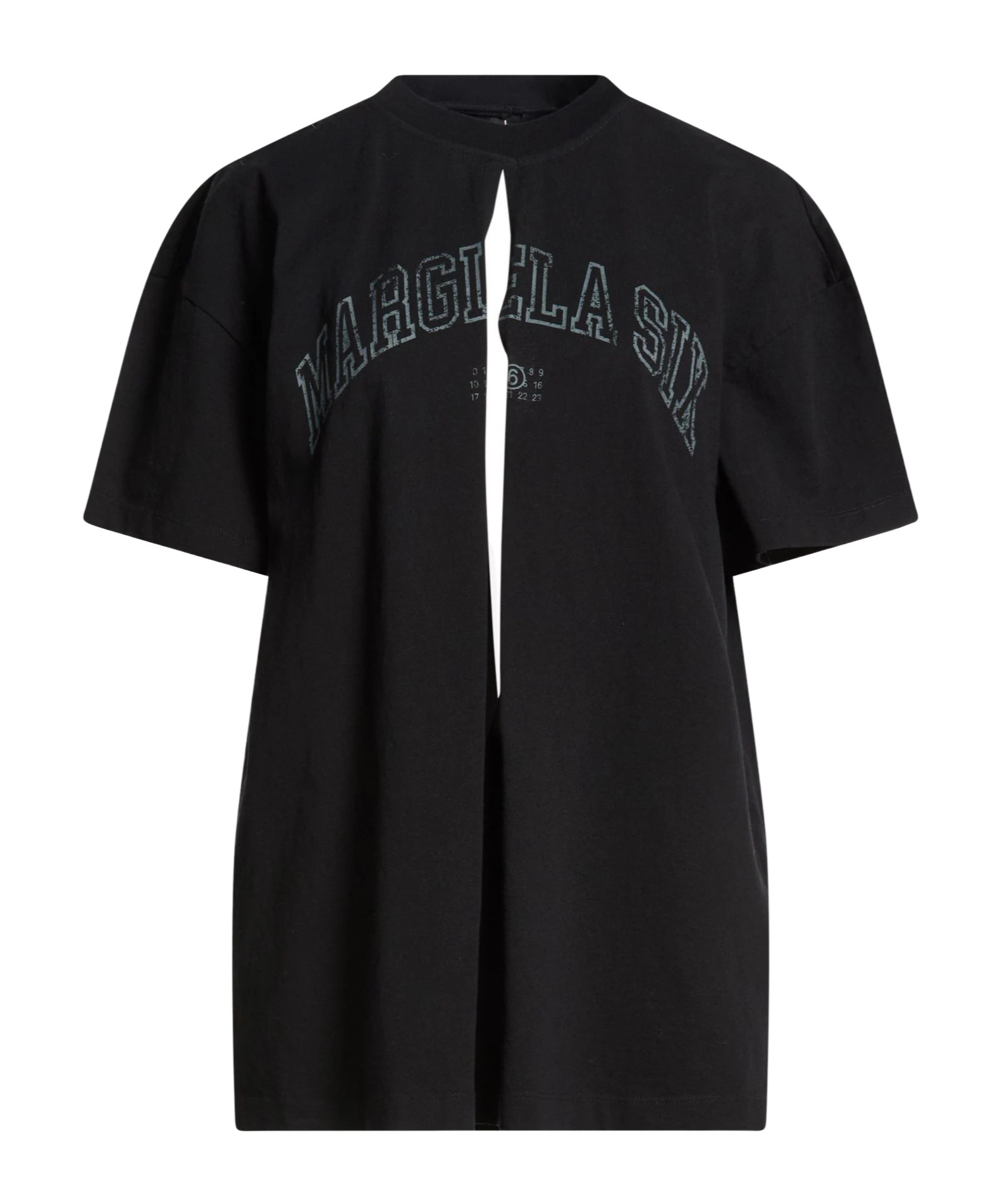 Mm6 Maison Margiela Minimalistprint Shortsleeve Tshirt In Black