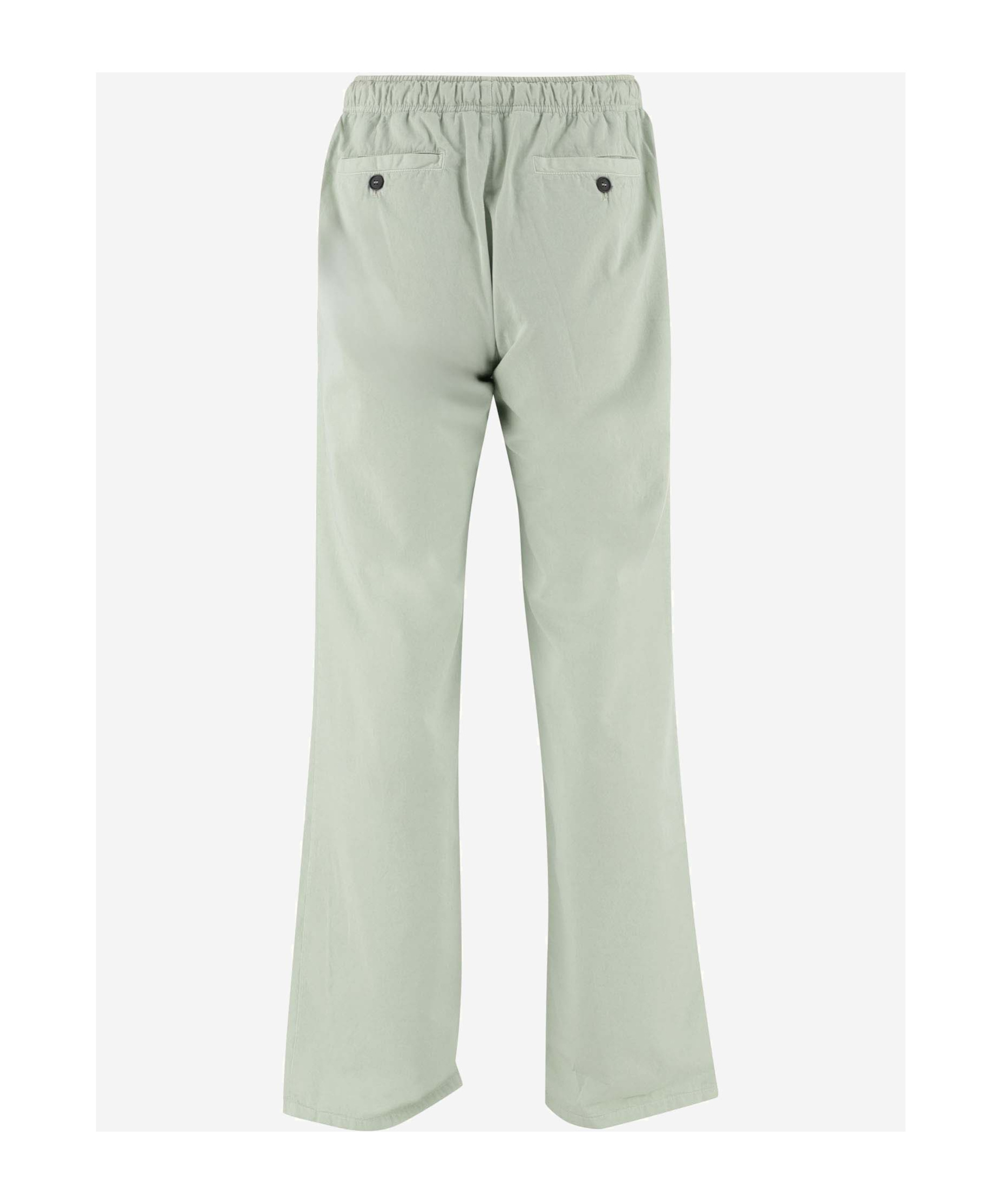 Palm Angels Logo Embroidered Drawstring Pants In Green