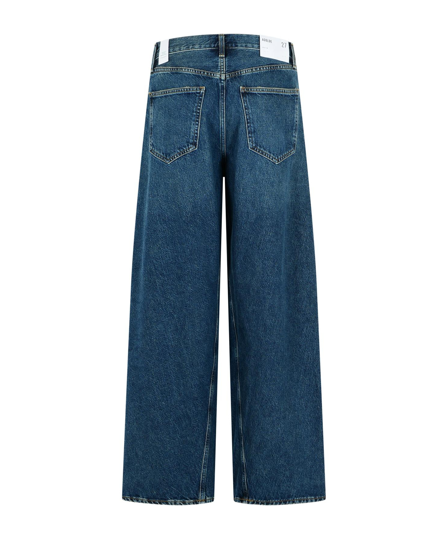 Agolde Five-pocket Denim Trousers In Blue