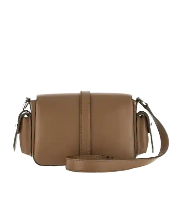 Hogan Flap Small Leather Crossbody Bag In Brown