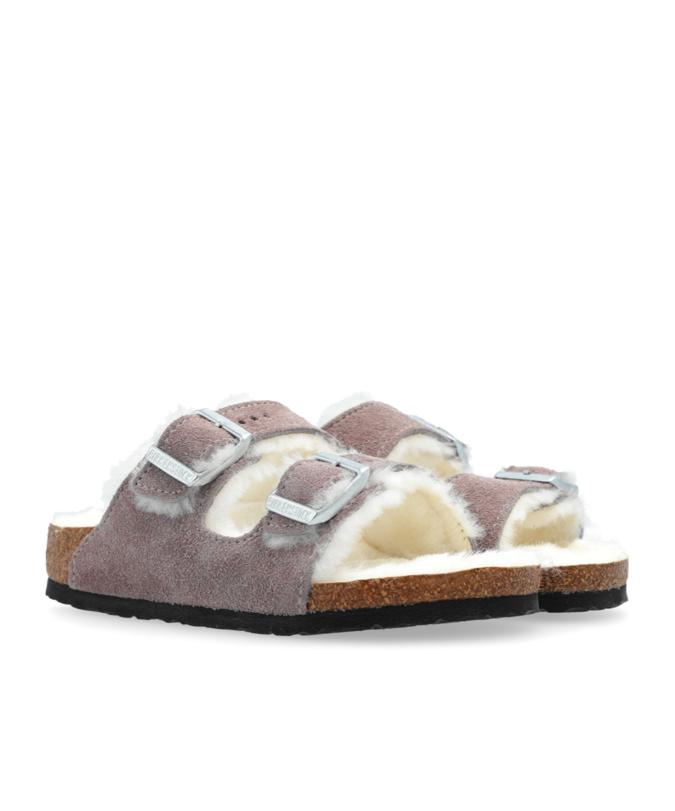 Birkenstock Arizona Shearling Sandals In Black