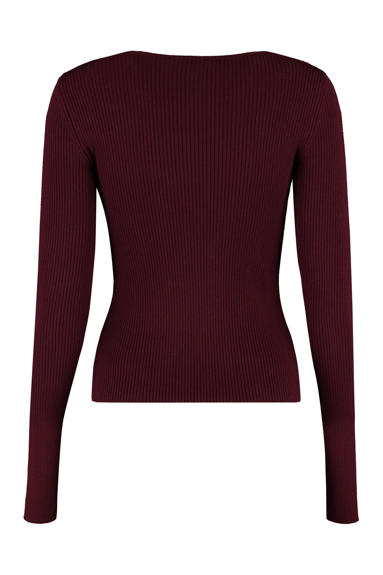 Giuseppe Di Morabito Chain-embellished Ribbed Sweater In Burgundy