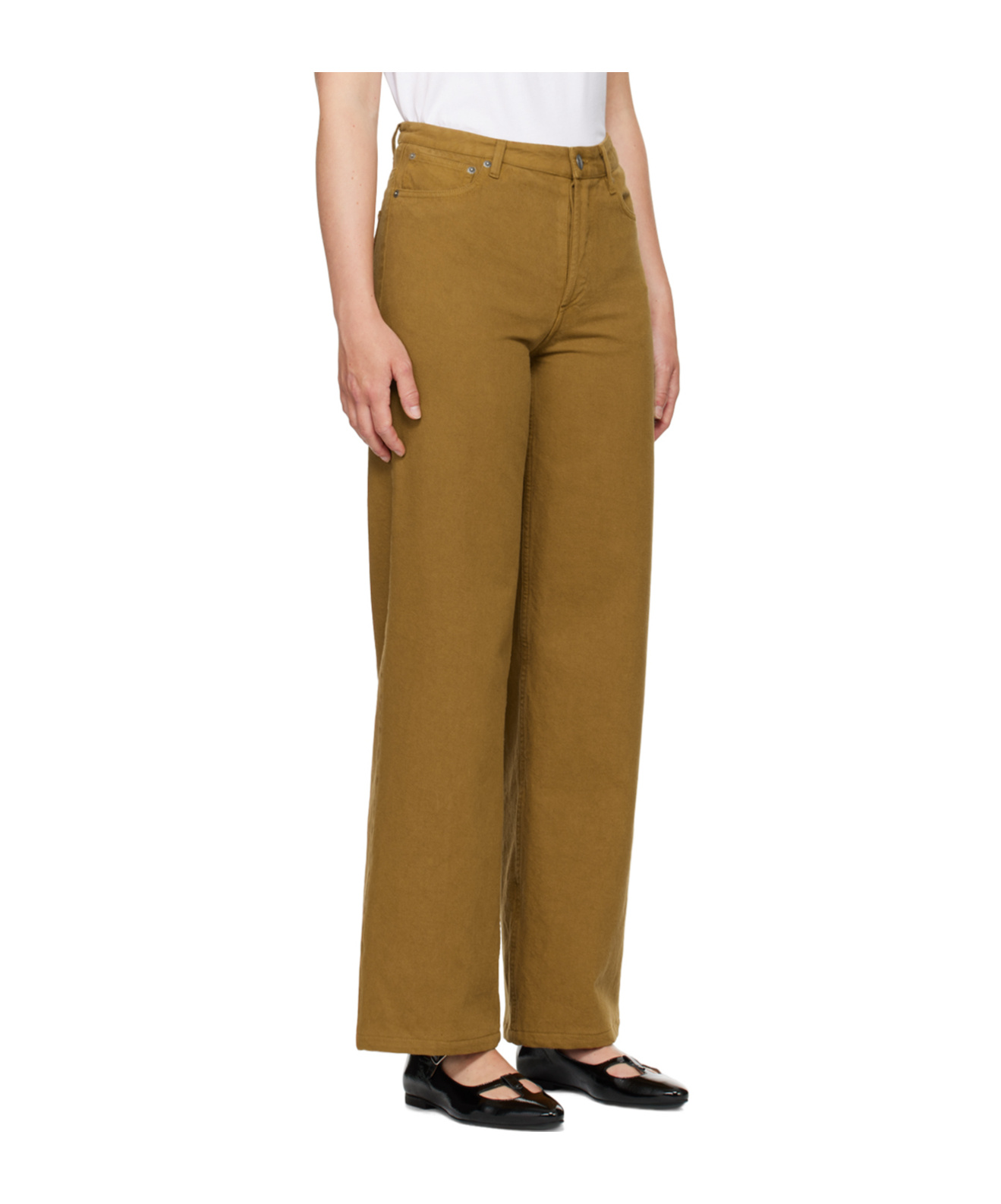 Apc Brown Elisabeth Jeans In Brown
